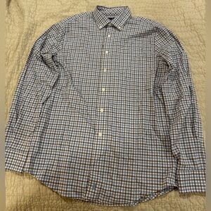 Men's Johnnie-O Long-Sleeve Button-Down Check Shirt - Blue & Brown